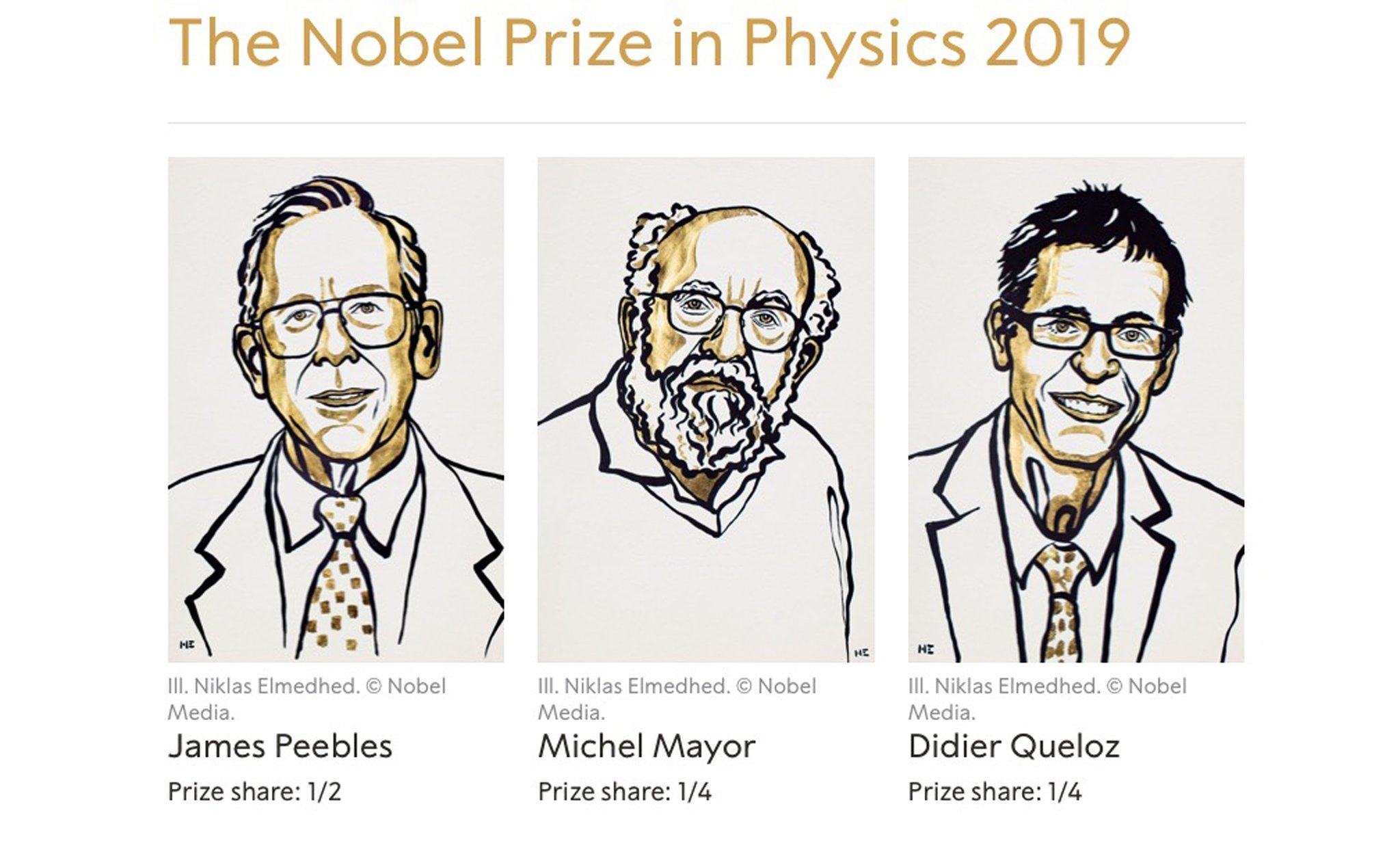 Nobel Vật lý 2019: Vinh danh đóng góp của 3 nhà khoa học về việc khám phá vũ trụ