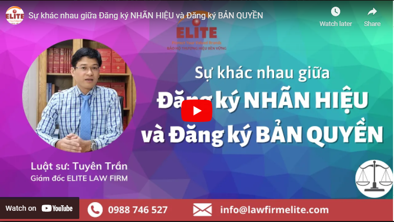 ELITE shares about the difference between Trademark Registration and Copyright Registration on Youtube channel